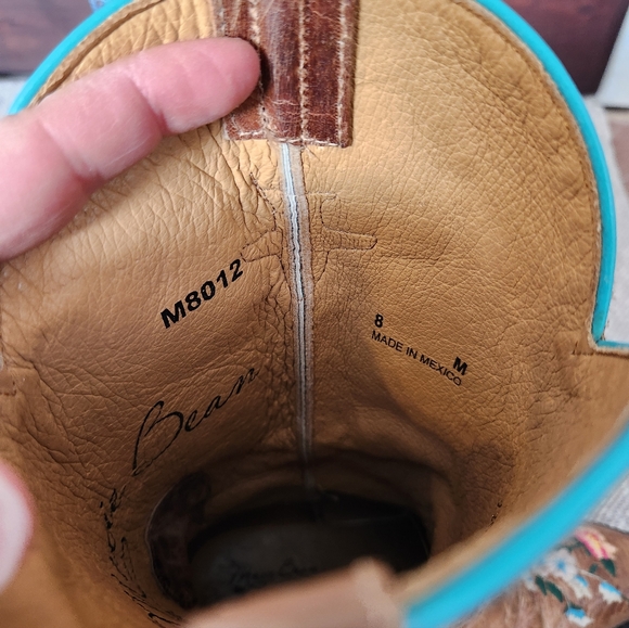 Macie Bean Snip Toe Rose Garden Floral Embroidered Cowgirl Cowboy Boots, Size 8 - Picture 8 of 8